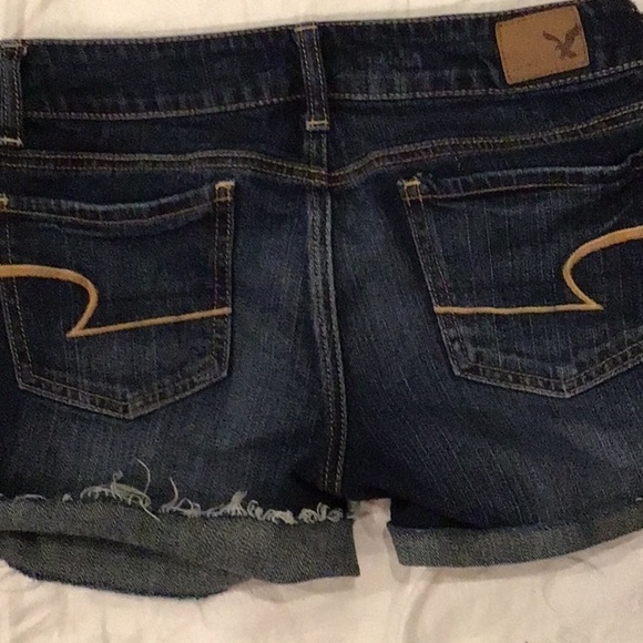 American Eagle Outfitters Cut Off Denim Jean Shorts Embellished Size 4 - Picture 4 of 4